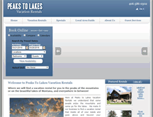 Tablet Screenshot of peakstolakesvacationrentals.com